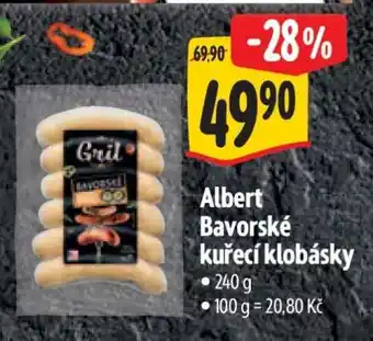 Albert Albert Bavorské kuřecí klobásky nabídka
