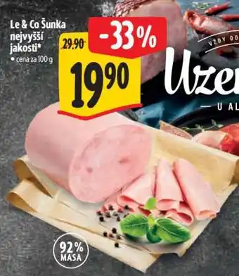 Albert LE & CO Šunka nejvyšší jakosti nabídka