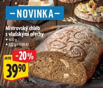 Albert Mistrovský chléb s vlašskými ořechy nabídka