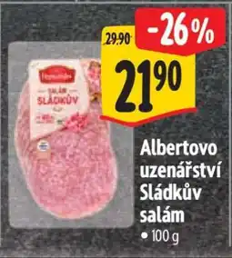 Albert Albertovo uzenářství Sládkův salám nabídka
