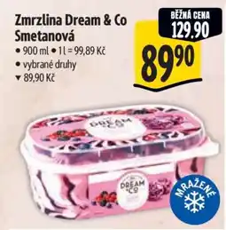 Albert Zmrzlina Dream & Co. smetanová nabídka