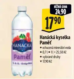 Albert Hanácká kyselka Paměť nabídka