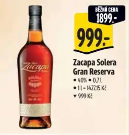 Albert Zacapa Solera Gran Reserva nabídka