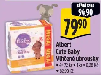 Albert Albert Cute Baby Vlhčené ubrousky nabídka