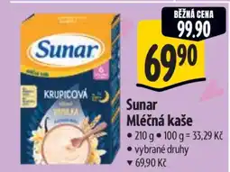 Albert Sunar mléčná kaše nabídka