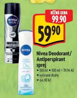 Albert Nivea Deodorant/Antiperspirant sprej nabídka