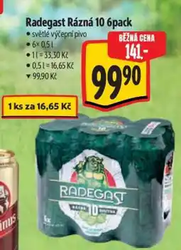 Albert Radegast Rázná 10 6pack nabídka