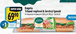 Albert Bageta Trhané vepřové & čerstvý špenát nabídka