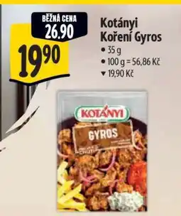 Albert Kotányi Koření Gyros nabídka