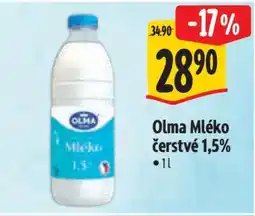 Albert Olma MLÉKO ČERSTVÉ 1,5 % nabídka