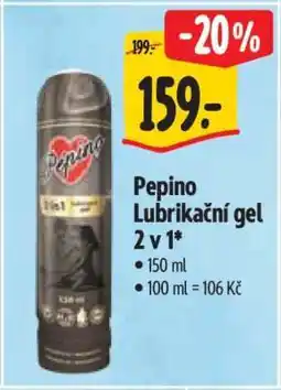 Albert Pepino Lubrikační gel 2 v 1 nabídka