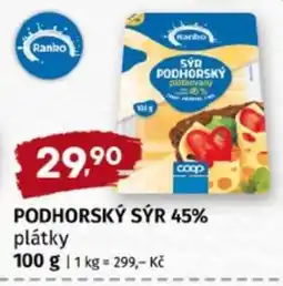 Terno PODHORSKÝ SÝR 45% plátky nabídka