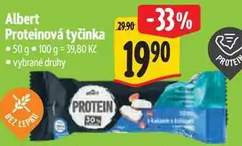 Albert Albert Proteinová tyčinka nabídka