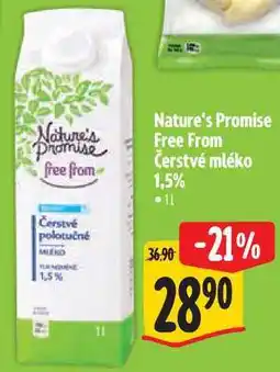 Albert Nature's Promise Free From Čerstvé mléko 1,5% nabídka