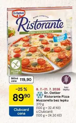 Tesco Dr. Oetker Ristorante Pizza Mozzarella bez lepku nabídka