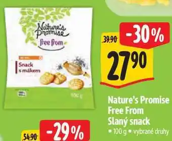 Albert Nature's Promise Free From Slaný snack nabídka