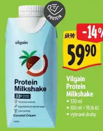 Albert Vilgain Protein Milkshake nabídka