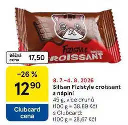 Tesco Silisan Fizistyle croissant s náplní, 45 g, více druhů nabídka