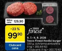 Tesco Tesco Finest Hovězí burger nabídka