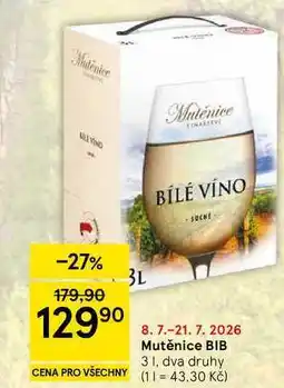 Tesco Mutěnice BIB nabídka