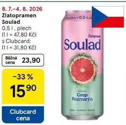 Tesco Zlatopramen Soulad, 0,5 l, plech nabídka