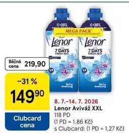 Tesco Lenor Aviváž XXL, 118 PD nabídka