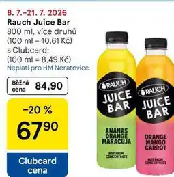 Tesco Rauch Juice Bar, 800 ml, více druhů nabídka