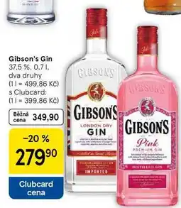 Tesco Gibson's Gin 37.5 % nabídka
