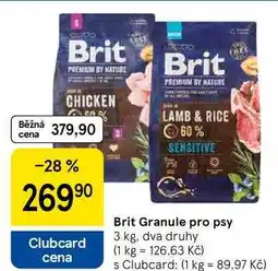 Tesco Brit Granule pro psy, 3 kg, dva druhy nabídka