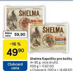 Tesco Shelma Kapsičky pro kočky, 4x 85 g, více druhů nabídka