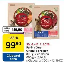 Tesco Purina One Granule pro psy, 800 g, více druhů nabídka