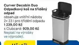 Tesco Curver Decobin Duo Odpadkový koš na tříděný odpad, obsahuje vnitřní nádoby 2× nabídka