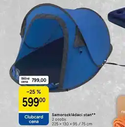 Tesco Samorozkládací stan, 2 osoby. 225x130x95/75 cm nabídka