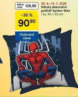 Tesco Dětský dekorační polštář Spider-Man, 1 ks, 40 x 40 cm nabídka