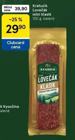 Tesco Krahulik Lovečák mini klasik, 100 g, balený nabídka