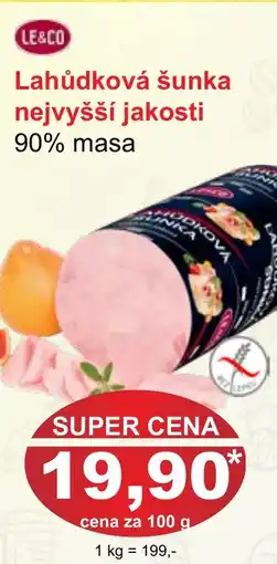 PLUS JIP Lahůdková šunka nejvyšší jakosti nabídka