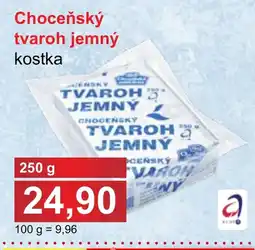 PLUS JIP Choceňský tvaroh jemný kostka nabídka