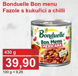 PLUS JIP Bonduelle Bon menu Fazole s kukuřicí a chilli nabídka
