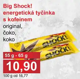 PLUS JIP Big Shock! energetická tyčinka s kofeinem nabídka