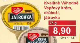 PLUS JIP Kvalitně Výhodně Vepřový krém, drůbeží, játrovka nabídka