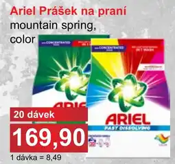PLUS JIP Ariel Prášek na praní mountain spring, color nabídka
