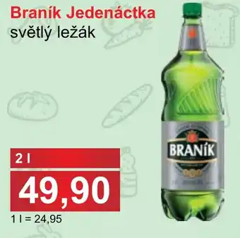PLUS JIP Braník Jedenáctka světlý ležák nabídka
