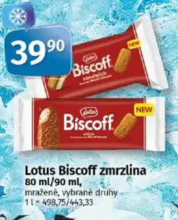 COOP TIP Lotus Biscoff zmrzlina nabídka
