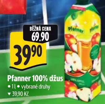 Albert Pfanner 100% džus nabídka