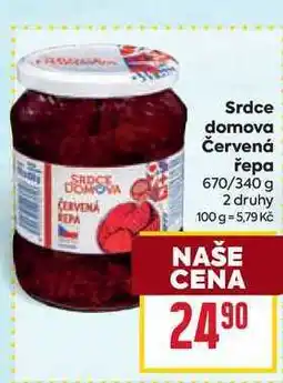 Billa Srdce domova Červená řepa 670/340 g nabídka