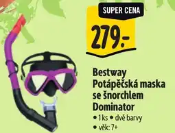 Albert Bestway Potápěčská maska se šnorchlem Dominator nabídka