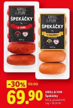 Lidl GRILL & FUN Špekáčky nabídka