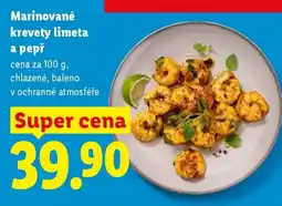 Lidl Marinované krevety limeta a pepř nabídka