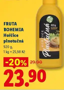 Lidl FRUTA BOHEMIA Hořčice plnotučná nabídka