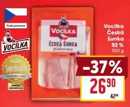 Billa Vocílka Česká šunka 92% 100 g nabídka